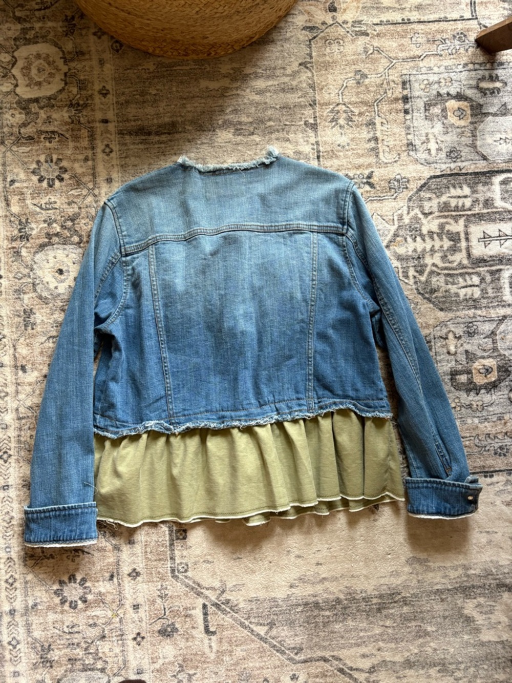 Anthropologie Pilcro and the Letterpress denim jacket size L western fall winter - Picture 7 of 10